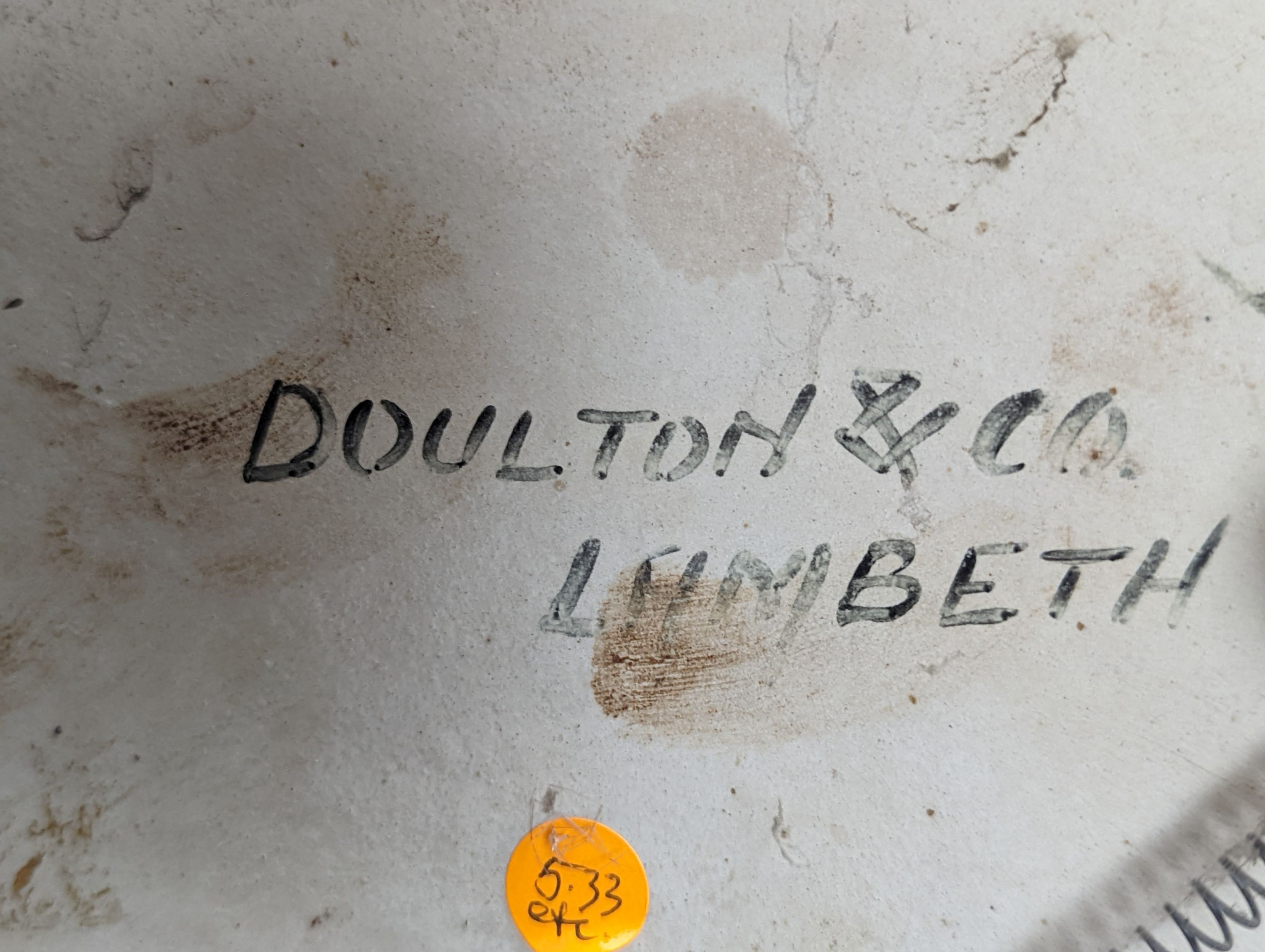 A Doulton & Co. Aesthetic period dish, late 19th century 31cm